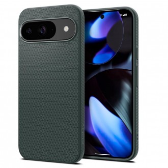 Žalias originalios tekstūros dėklas "Spigen Liquid Air" telefonui Google Pixel 9 / 9 Pro