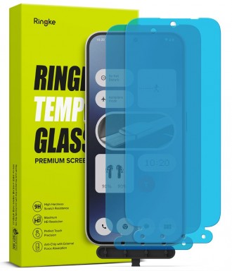 Apsauginis grūdintas stiklas (2vnt) "Ringke TG 2-Pack" telefonui Nothing Phone 2A