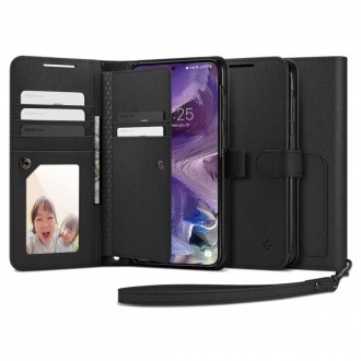 Išskirtinio dizaino dėklas/piniginė "Spigen Wallet S Plus" telefonui Galaxy S23