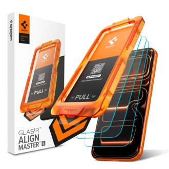 Skaidrus apsauginis stikliukas Spigen ALM GLAS.TR SLIM 3-PACK telefonui Apple IPhone 17 PRO / 18 PRO