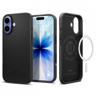 Juodos spalvos dėklas Spigen Thin Fit Mag Magsafe telefonui Apple iPhone 17