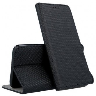 Juodas atverčiamas dėklas "Smart Magnet" telefonui Samsung S22 Plus