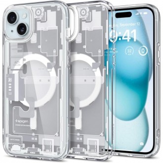 Išskirtinio dizaino dėklas "Spigen Ultra Hybrid Mag Magsafe Zero One" telefonui iPhone 15 