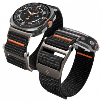 Juoda apyrankė "Spigen Durapro Flex" laikrodžiui Samsung Galaxy Watch ULTRA 1 / 2 2024-2026 (47 MM)