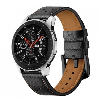 Tamsiai ruda/juoda "Tech-Protect Leather" apyrankė laikrodžiui Samsung Galaxy Watch 42MM 