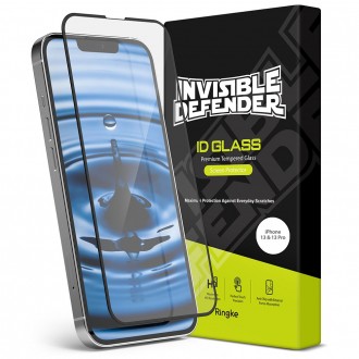 Apsauginis grūdintas stiklas juodais kraštais Ringke "ID Glass" telefonui iPhone 13 / 13 Pro