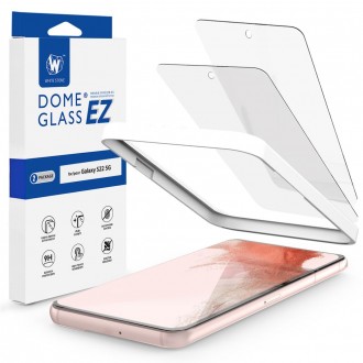Auksčiausios kokybės apsauginis stiklas "WHITESTONE EZ GLASS" telefonui Samsung Galaxy S22 ( X 2 vnt)