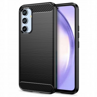 Juodas dėklas "TECH-PROTECT TPUCARBON" telefonui Samsung Galaxy A54 5G