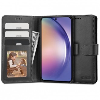 Juodas atverčiamas dėklas Tech-Protect "Wallet" telefonui Samsung Galaxy A54 5G