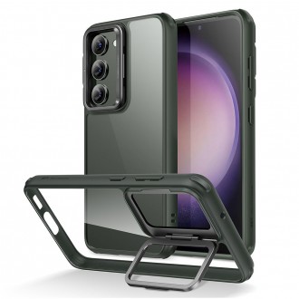 Skaidrus su žaliomis detalėmis dėklas/stovas "Esr Classic Kickstand" telefonui Samsung Galaxy S23 