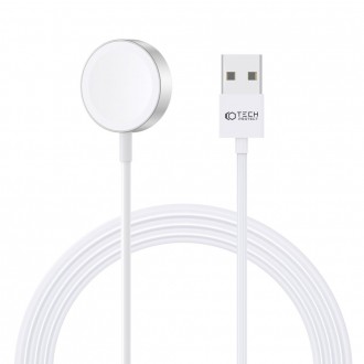 Baltas laikrodžio įkroviklis Tech-Protect "Ultraboost Magnetic Charging Cabel - USB " ( 120cm ) skirtas Apple Watch