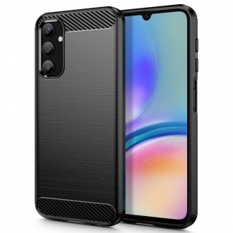 Juodas dėklas "Tech-Protect Tpucarbon" telefonui Samsung Galaxy A05S