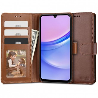 Rudas atverčiamas dėklas "Tech-Protect Wallet" telefonui Samsung Galaxy A15 4G / 5G