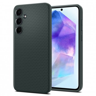 Žalias originalios tekstūros dėklas "Spigen Liquid Air" telefonui Samsung Galaxy A55 5G