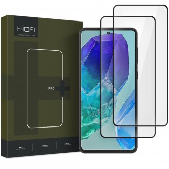 Apsauginis grūdintas stiklas juodais krašteliais Hofi Glass Pro+ (2vnt.) telefonui Samsung Galaxy M55 5G 