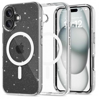 Skaidrus dėklas su blizgučiais "Tech-Protect Flexair Hybrid Magsafe Glitter" telefonui Apple iPhone 16