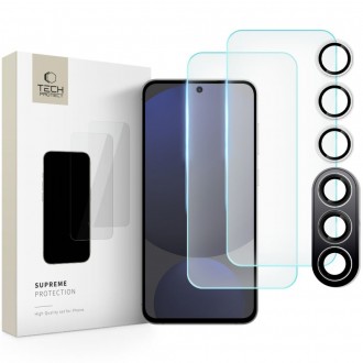 Apsauginių stikliukų rinkinys "Tech-Protect Supreme Set" telefonui Samsung Galaxy S24 FE
