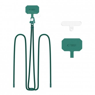 Žalias universalus dirželis telefonui "Tech-Protect C7S Rope Crossbody Strap"