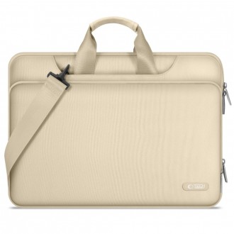 Kreminės spalvos nešiojamo kompiuterio krepšys "Tech-Protect Pocket Bag 13-14"