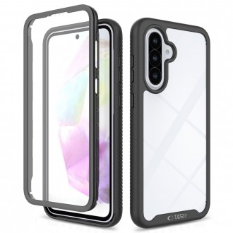 Dviejų dalių juodais kraštais permatomas dėklas "Tech-Protect Defense 360" telefonui Samsung Galaxy A36 / A56 5G