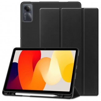 Juodas atverčiamas dėklas "Tech-Protect SC Pen" planšetei Xiaomi Redmi Pad SE 11.0