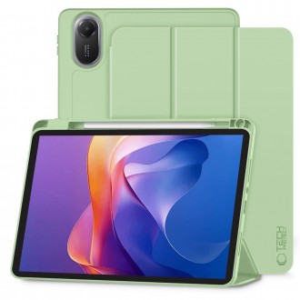 Žalios Matcha spalvos atverčiamas dėklas "Tech-Protect SC Pen" planšetei Xiaomi Redmi Pad 2 11.0