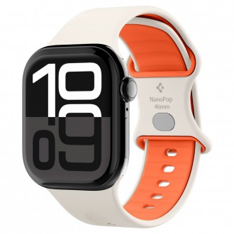 Kreminės spalvos apyrankė "Spigen Nano POP" laikrodžiui Apple Watch 6 / 7 / 8 / 9 / 10 / SE / ULTRA 1 / 2 (44 / 45 / 46 / 49 MM)