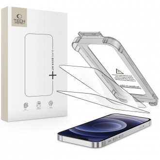 Grūdintas stiklas "Tech-Protect Quick Set + 2vnt" telefonui Apple iPhone 12 / 12 Pro