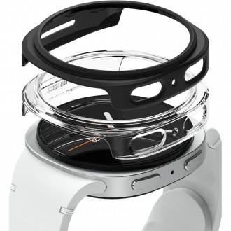 Dėklai "Ringke Slim" (2vnt) juodas/skaidrus laikrodžiui Samsung Galaxy Watch 8 (44 MM) 
