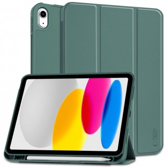 Žalias atverčiamas dėklas "Tech-Protect SC Pen" planšetei Apple iPad 10.9” 10 / 2022 / 11” 11 / 2025