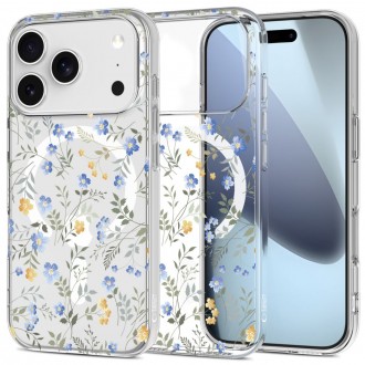 Skaidrus gėlėtas dėklas "Tech-Protect Flexair Magsafe Spring Flower" telefonui Apple iPhone 17 Pro