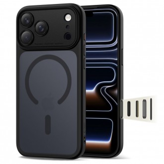 Juodas dėklas „Tech-Protect Magpeak Magsafe CC“ telefonui Apple iPhone 17 Pro