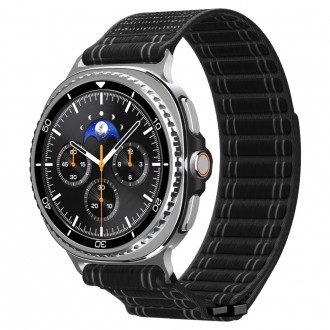 Juodas tekstilinis dirželis "Spigen WBF1" laikrodžiui Samsung Galaxy Watch (40 / 44 / 46 MM)