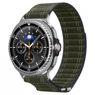 Žalias tekstilinis dirželis "Spigen WBF1" laikrodžiui Samsung Galaxy Watch (40 / 44 / 46 MM)