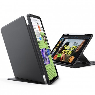 Juodas dėklas "ESR Flip Hybrid" planšetei Apple iPad AIR 13” 1 / 2 / 3 / 2024-2026