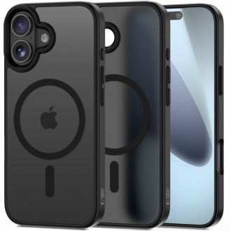 Juodas permatomas/matinis dėklas Tech-Protect Magmat Magsafe telefonui Apple iPhone 17