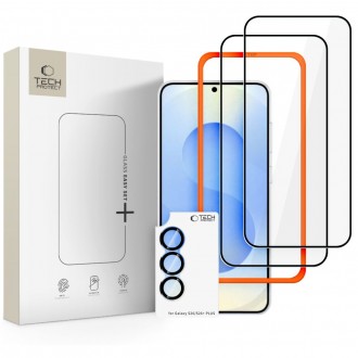 Apsauginis grūdintas stiklas Tech-Protect Easy Set+ 3 - pack telefonui Samsung Galaxy S26