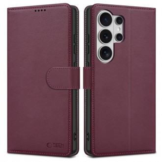 Bordo spalvos atverčiamas dėklas "Tech-Protect Wallet" telefonui Samsung Galaxy S26 ULTRA