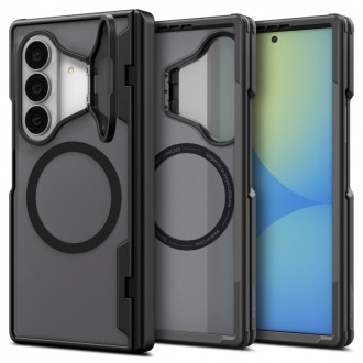 Juodas dėklas su kameros apsauga Spigen Optik Armor Mag Magsafe telefonui Samsung GALAXY Z FOLD 8 ULTRA 