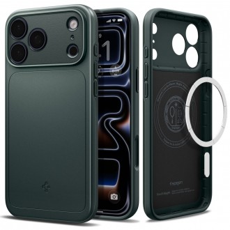 Žalios spalvos dėklas Spigen Thin Fit Magsafe telefonui Apple iPhone 17 PRO MAX / 18 PRO MAX