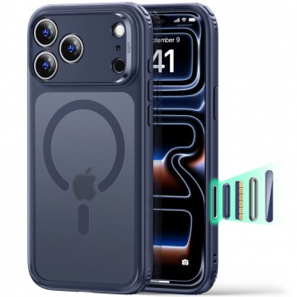 Matinis dėklas "ESR Classic Hybrid Magsafe" telefonui Apple iPhone 17 PRO MAX / 18 PRO MAX FROSTED BLUE