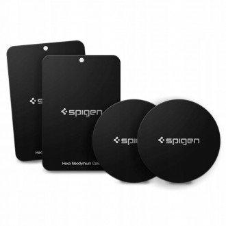 Metalinių plokštelių rinkinys "Spigen MP-4P" skirtas magnetiniams telefono laikikliams