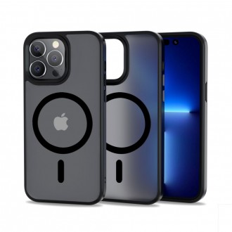 Permatomas/dūmų spalvos dėklas TECH-PROTECT MAGMAT MAGSAFE telefonui iPhone 14 Pro Max