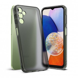 Dūmų spalvos, pusiau skaidrus tvirtas dėklas "Ringke Fusion Smoke Black" telefonui Galaxy A14 5G