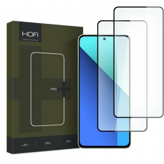 Apsauginis grūdintas stiklas juodais krašteliais Hofi Glass Pro+ (2vnt.) telefonui Xiaomi Redmi Note 13 4G / LTE