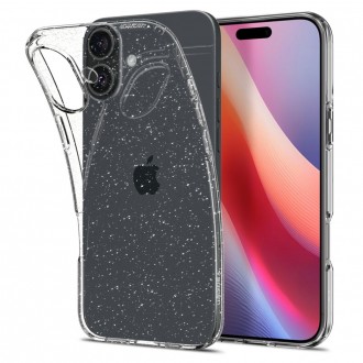 Skaidrus dėklas su blizgučiais "Spigen Liquid Crystal Glitter" telefonui Apple iPhone 16 