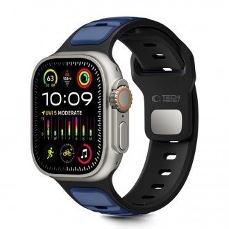 Mėlyna/juoda apyrankė "Tech-Protect Iconband Line" laikrodžiui Apple Watch 8 / 9 / 10 / 11 / SE / ULTRA (44 / 45 / 46 / 49 MM)