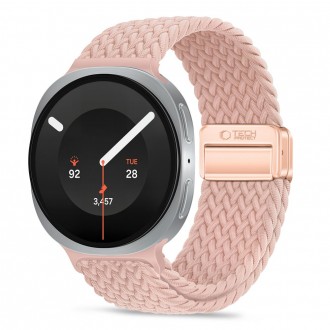 Rožinis tekstilinis dirželis Tech-Protect Nylonmag laikrodžiui Samsung Galaxy Watch 8 / 9 / CLASSIC (40 / 44 / 46 MM)