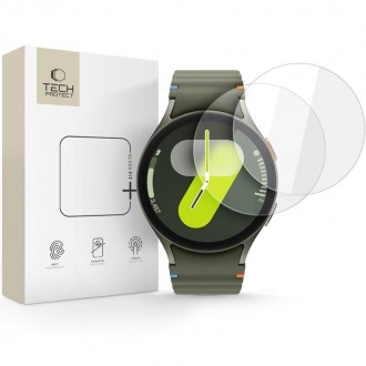 Ekrano apsauga "Tech-Protect Glass Fit+" (2-vnt.) laikrodžiui Samsung Galaxy Watch 4 / 5 / 6 / 7 (44 MM)