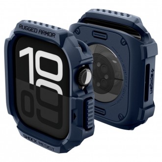 Mėlynas dėklas "Spigen Rugged Armor V2" laikrodžiui Apple Watch 10 / 11 (42 MM) 